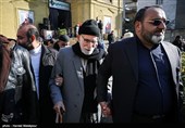 غلامرضا سازگار در مراسم تشییع پیکر مرحوم سیدقاسم موسوی قهار