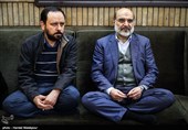 عبدالعلی علی‌عسگری رئیس سازمان صدا و سیما در مراسم ختم مرحوم سیدقاسم موسوی قهار