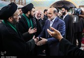 عبدالعلی علی‌عسگری رئیس سازمان صدا و سیما در مراسم ختم مرحوم سیدقاسم موسوی قهار