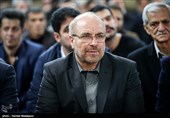 محمدباقر قالیباف در مراسم ختم مرحوم سیدقاسم موسوی قهار
