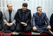 احمد ابوالقاسمی و عباس امام جمعه قاریان بین‌المللی قرآن در مراسم ختم مرحوم سیدقاسم موسوی قهار