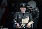 امیر سرلشکر سیدعبدالرحیم موسوی فرمانده کل ارتش در مراسم تحلیف و اعطای سردوشی دانش‌پژوهان آموزشگاه‌های درجه‌داری ارتش