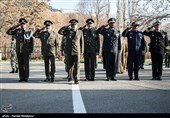 فرماندهان ارتش در پنجمین مراسم تحلیف و اعطای سردوشی دانش‌پژوهان آموزشگاه‌های درجه‌داری ارتش