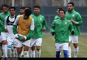 مهدی قائدی در تمرین تیم فوتبال امید