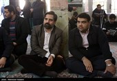 مهدی کیایی مدیرکل سابق فرهنگی و روابط عمومی مجلس در مراسم ترحیم زهرا عبدالمحمدی خبرنگار فقید خبرگزاری فارس