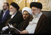 حجت‌الاسلام سیدابراهیم رئیسی رئیس قوه قضائیه در مراسم اولین سالگرد ارتحال آیت‌الله هاشمی شاهرودی - قم