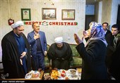 دیدار حجت الاسلام حبیب رضا ارزانی دبیر ستاد عالی هماهنگی و نظارت برکانون های فرهنگی هنری مساجد کشور در آستانه میلاد حضرت عیسی مسیح(ع) با خانواده  شهید آشوری