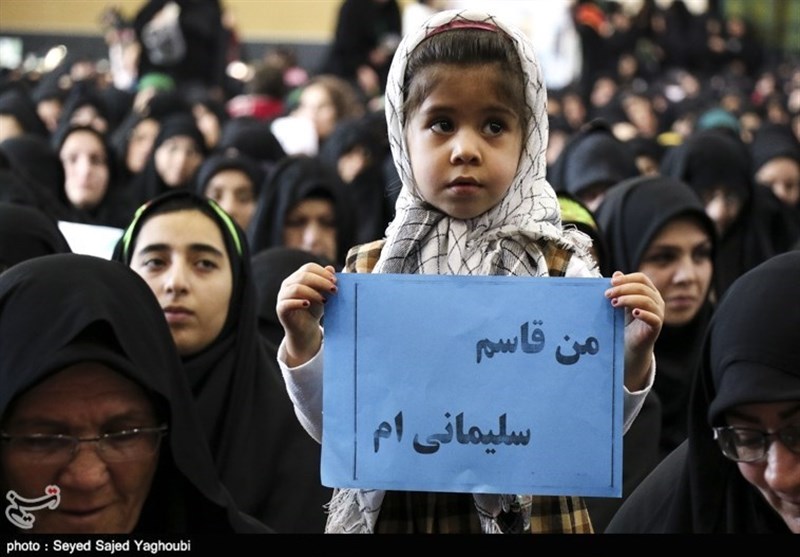 تجمع بانوان زینبی اردبیل در حمایت از مقاومت و انتقام از خون سردار شهید حاج قاسم سلیمانی