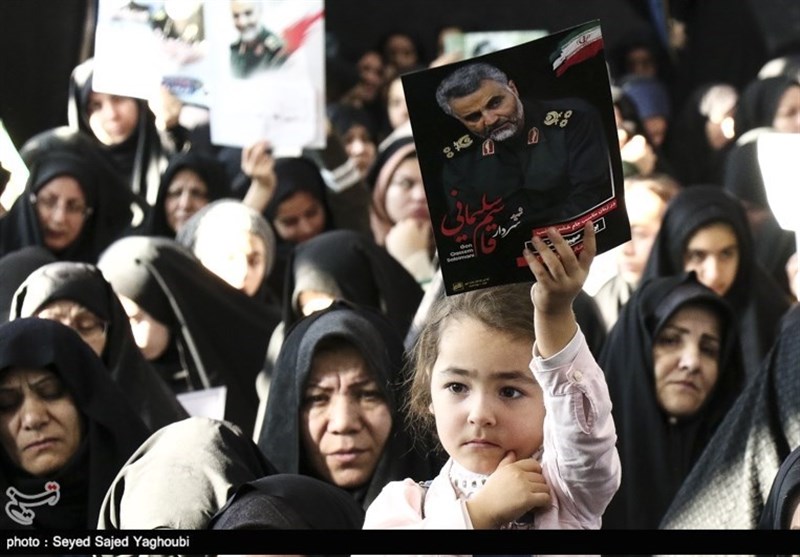 تجمع بانوان زینبی اردبیل در حمایت از مقاومت و انتقام از خون سردار شهید حاج قاسم سلیمانی