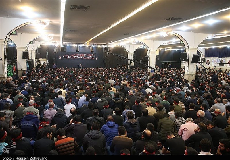 مراسم عزاداری برای جانباختگان سانحه هوایی در مهدیه امام حسن(ع)