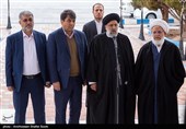  آیت الله رئیسی رئیس قوه قضاییه  و  آیت‌الله محمدرضا ناصری یزدی  نماینده ولی فقیه  در یزد و محمدعلی طالبی