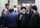 ورود حجت‌الاسلام سیدابراهیم رئیسی رئیس قوه قضائیه به مراسم افتتاح مجتمع ویژه رسیدگی به جرائم مفسدان اقتصادی