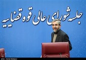 علی باقری معاون امور بین الملل و حقوق بشر قوه قضاییه در جلسه شورای عالی قوه قضائیه