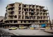 آثار بجامانده از انفجار گروهک تروریستی داعش در نزذیکی شهرهای نبل و الزهرا