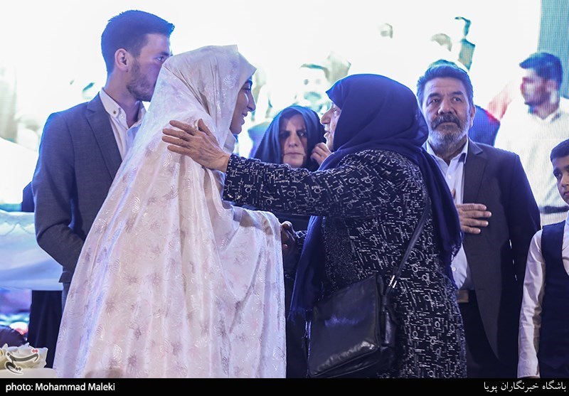 پیوند آسمانی زوج جوان در مراسم یادواره شهدا