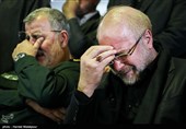 محمدباقر قالیباف و سردار محمد پاکپور در مراسم اربعین شهادت سپهبد شهید قاسم سلیمانی - کرمان