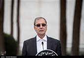 کنفرانس خبری علی ربیعی سخنگوی دولت در حیاط مجموعه نهاد ریاست جمهوری