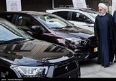 بازدید حجت‌الاسلام حسن روحانی رئیس‌جمهور از چهار خودرو تولید داخل