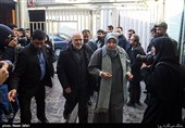 محمد جواد ظریف و همسرش در حسینه جماران