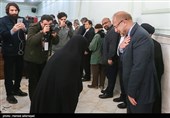 محمدباقر قالیباف  کاندیدای یازدهمین دوره انتخابات مجلس شورای اسلامی در مسجد خاتم‌الانبیاء شهرک واوان اسلامشهر در محل اخذ رای