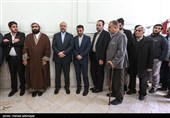 محمدباقر قالیباف  کاندیدای یازدهمین دوره انتخابات مجلس شورای اسلامی در مسجد خاتم‌الانبیاء شهرک واوان اسلامشهر در محل اخذ رای