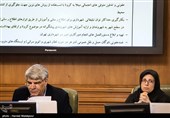 بهاره آروین و ابراهیم امینی در جلسه علنی شورای شهر تهران