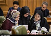 زهرا صدراعظم نوری، بهاره آورین و ناهید خداکرمی در جلسه علنی شورای شهر تهران
