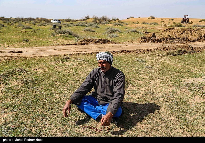 مالچ پاشی منطقه بیت کوصر - خوزستان