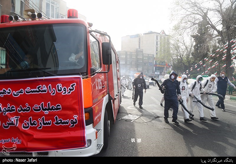 آتشنشانی , سازمان آتشنشانی تهران , ویروس کرونا , وزارت بهداشت , شهرداری تهران , معاونت خدمات شهری شهرداری تهران ,