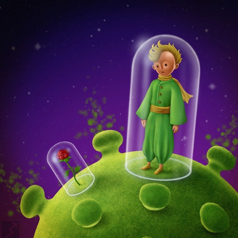 کاریکاتور , ویروس کرونا , هنرهای تجسمی ,