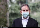 اسحاق جهانگیری معاون اول رئیس جمهور در حاشیه آخرین جلسه هیئت دولت در سال ۹۸