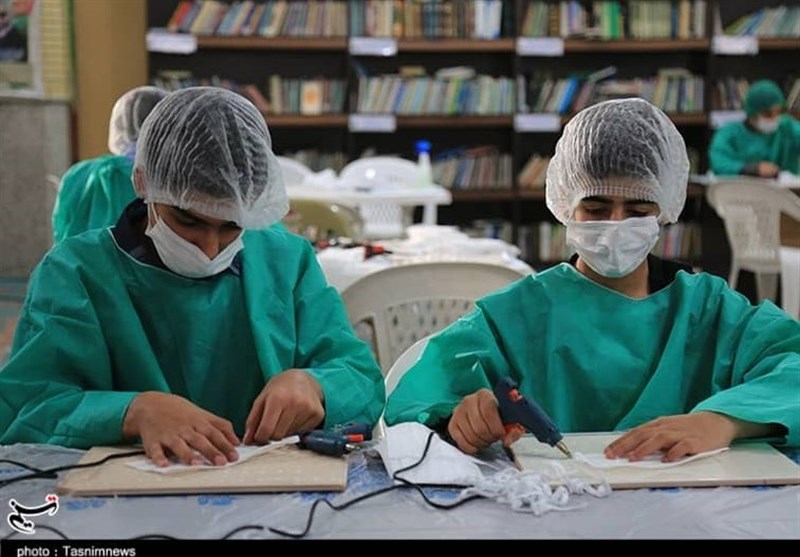 کارگاه مردمی تولید ماسک در مساجد اصفهان