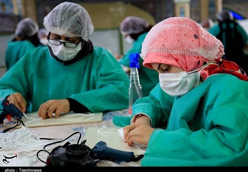 کارگاه مردمی تولید ماسک در مساجد اصفهان