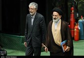 ورود حجت‌الاسلام سیدرضا تقوی و غلامعلی حدادعادل به مراسم افتتاحیه یازدهمین دوره مجلس شورای اسلامی