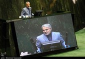 محمدباقر نوبخت رئیس سازمان برنامه و بودجه در جلسه علنی مجلس شورای اسلامی 