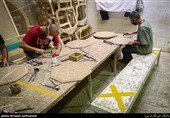 کارگاه خراطی و رعایت پروتکل های بهداشتی در ندامتگاه تهران بزرگ در روزهای کرونایی
