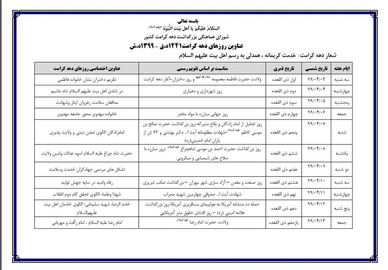 دهه کرامت ,