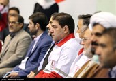 کریم همتی رییس جمعیت هلال احمر در آیین بسته بندی و توزیع2000 بسته معیشتی اهدایی خیرین استان تهران