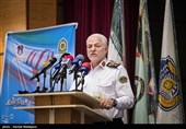 سخنرانی سردار سیدکمال هادیانفر رئیس پلیس راهور ناجا در مراسم تودیع و معارفه رئیس پلیس راهور تهران بزرگ