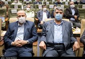 ابراهیم امینی نایب رئیس شورای شهر تهران و مناف هاشمی معاون حمل و نقل و ترافیک شهرداری تهران در مراسم تودیع و معارفه رئیس پلیس راهور تهران بزرگ