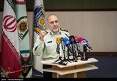 سخنرانی سردار حسین رحیمی فرمانده نیروی انتظامی تهران بزرگ در مراسم تودیع و معارفه رئیس پلیس راهور تهران بزرگ