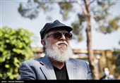 امین تارخ در مراسم تشییع پیکر زنده‌یاد محمدعلی کشاورز - قطعه هنرمندان بهشت زهرا(س)
