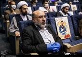 مصطفی خرسندی مدیرعامل خانه مداحان در همایش گام دوم تبلیغ