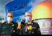 سرلشکر محمد باقری رییس ستاد کل نیروهای مسلح،سردار حسین سلامی فرمانده سپاه پاسداران در مراسم افتتاح سراسرنمای مقاومت سردار سپهبد شهید حاج قاسم سلیمانی