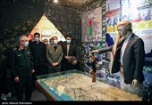 سرلشکر محمد باقری رییس ستاد کل نیروهای مسلح و امیر سرتیپ حاتمی وزیر دفاع در مراسم افتتاح سراسرنمای مقاومت سردار سپهبد شهید حاج قاسم سلیمانی