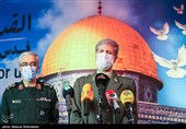 امیر سرتیپ حاتمی وزیر دفاع و سرلشکر محمد باقری رییس ستاد کل نیروهای مسلح در مراسم افتتاح سراسرنمای مقاومت سردار سپهبد شهید حاج قاسم سلیمانی