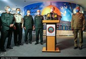 امیر سرتیپ حاتمی وزیر دفاع،امیر سرتیپ عبدالرحیم موسوی فرمانده ارتش،سرلشکر محمد باقری رییس ستاد کل نیروهای مسلح،سردار حسین سلامی فرمانده سپاه پاسداران،سردار اشتری فرمانده نیروی انتظامی وسردار اسماعیل قاآنی فرمانده نیروی قدس سپاه در مراسم افتتاح سراسرنمای مقاومت سردار سپهبد شهید حاج قاسم سلیمانی