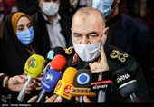 سرلشکر حسین سلامی فرمانده کل سپاه در جمع خبرنگاران