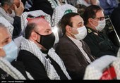 محمد گلریز و حسین سازور در آیین تجلیل و تکریم سراسری یک میلیون پیشکسوت دفاع مقدس و مقاومت