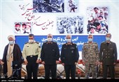 فرماندهان ارشد نیروهای مسلح در آیین تجلیل و تکریم سراسری یک میلیون پیشکسوت دفاع مقدس و مقاومت